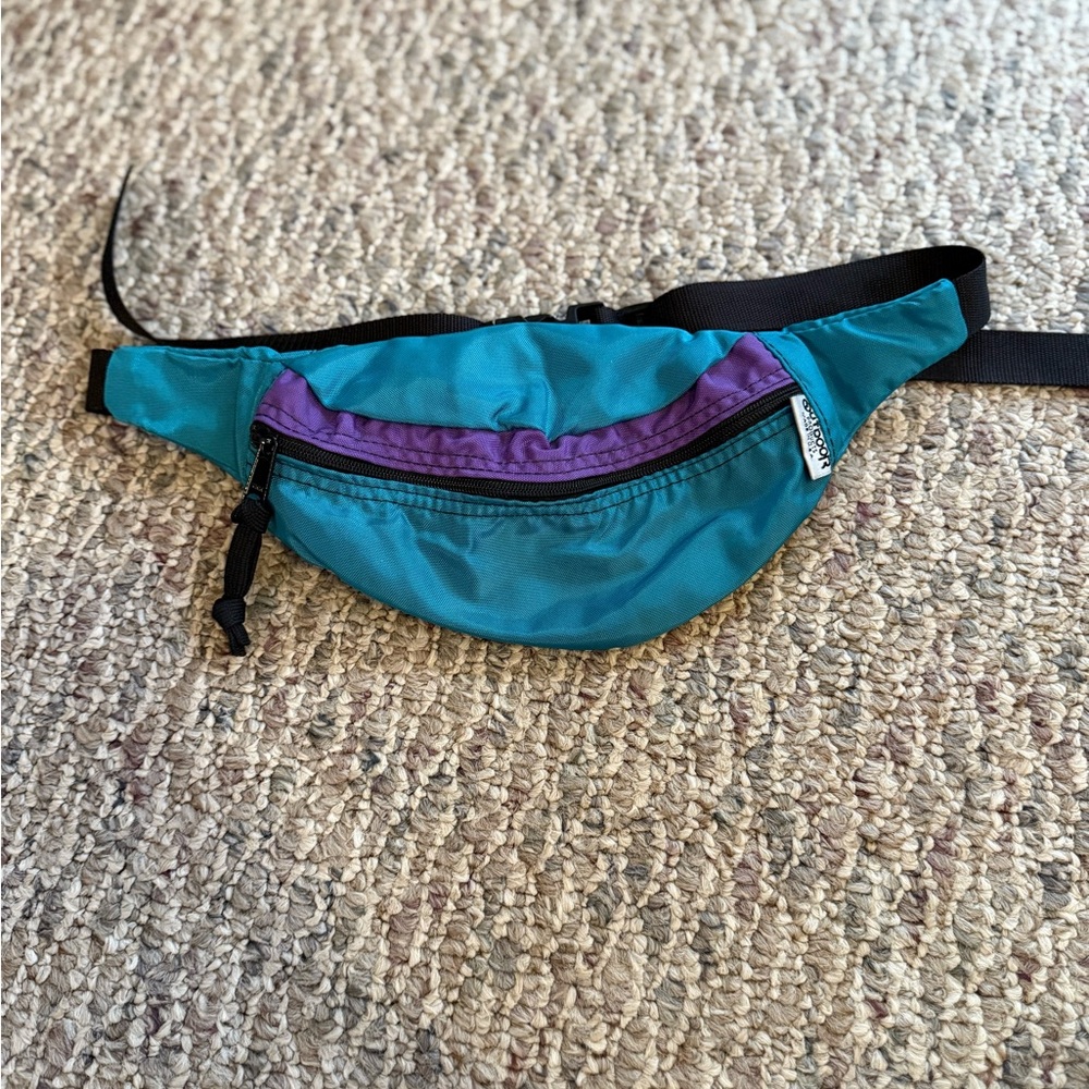 Vintage “Outdoor Products” Teal and Purple Waistbag / Fanny Pack